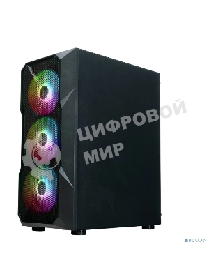 Компьютерный корпус XASTRA A304 4FRGb Black ATX/Mesh/half-size TG/4x120мм FRGb FC fans/A304-4FC12F