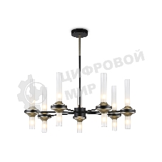 Люстра Ambrella light LH55353/14 BK/CGD/CL черный/золото/прозрачный G9/14 max 30W D750*690