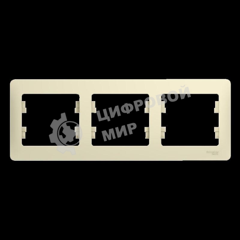 Рамка 3-м Glossa горизонт. беж. SchE GSL000203