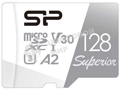 Флеш карта microSD 128Gb Silicon Power Superior Pro A2 microSDXC Class 10 UHS-I U3 Colorful 100/80 Mb/s (SD адаптер)
