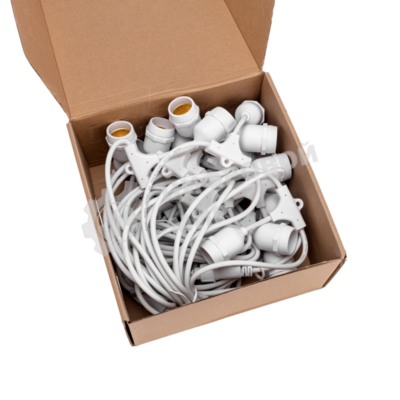 Гирлянда Neon-night Белт-Лайт 20 м, белый каучук, шаг 50 см, 40 подвесных патронов, IP44