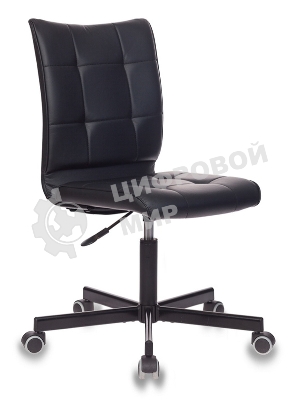Кресло Бюрократ CH-330M/BLACK черный, экокожа, 120 кг, механизм качания, без подлокотников