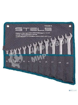 Набор ключей комбинированных Stels 12 шт. 6-22 мм антислип