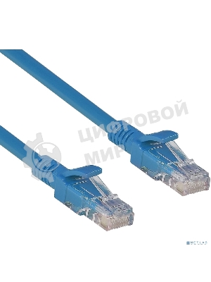 Коммутационный шнур ExeGate EX258667RUS Патч-корд UTP кат. 5e, 0.3м ExeGate синий