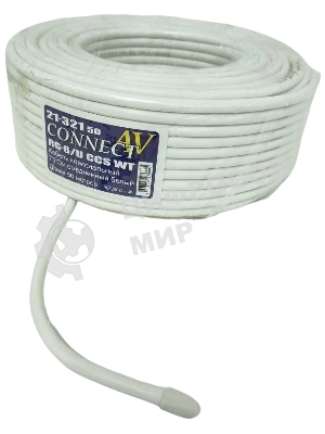Кабель Premier CONNECT-AV RG-6/U CCS WT 50м. белый (21-321 50)