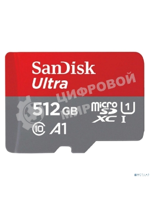 Флеш карта microSD 512Gb SanDisk microSDXC Class 10 Ultra UHS-I A1 140Mb/s