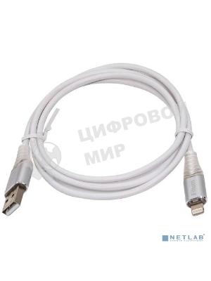 Кабель Filum USB 2.0, 1 м., 2 А, индикатор заряда, разъемы: USB A male - Lightning male, пакет. (FL-CPro-U2-AM-LM-1M-L1)