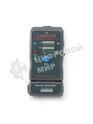 Тестер LAN Cablexpert NCT-2, 100/1000 Base-TX, для UTP, STP, RJ-11, USB-кабеля