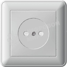 Розетка 1-м СП W59 16А IP20 защ. шторки без заземл. бел. SchE RS16-151-18