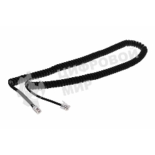 Телефонный шнур Rexant витой трубочный RJ-10(4P-4C), длина 4 м., черный