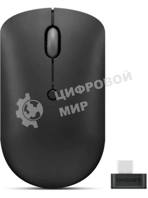 Мышь беспроводная Lenovo 400 черный, 2400 dpi, радиоканал, USB-C, кнопки - 4