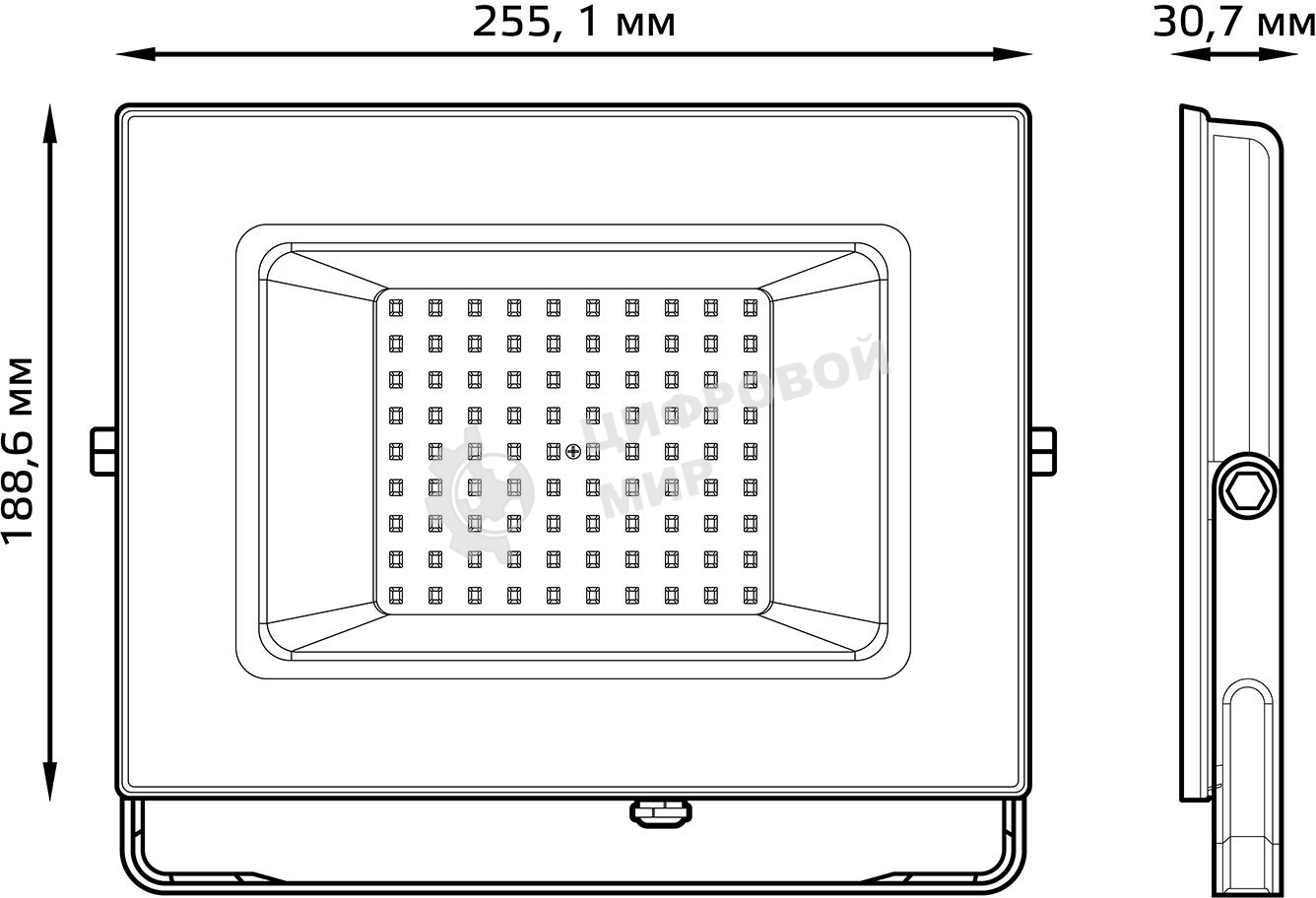 Прожектор светодиодный Gauss Elementary 100Вт 6600лм IP65 6500К черный ПРОМО