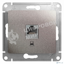 Механизм розетки комп. 1-м Glossa RJ45 кат.5е платина SchE GSL001281K