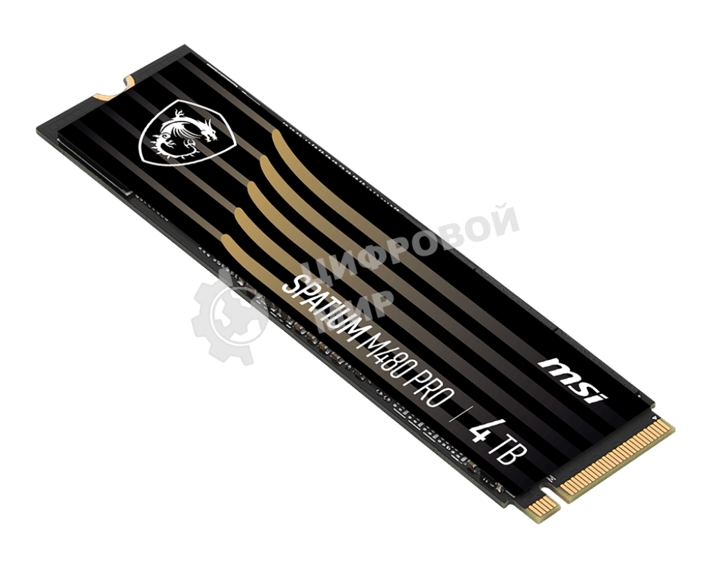 Накопитель SSD MSI SPATIUM M480 PRO, 2Tb, M.2 2280, PCIe 4.0 x4, NVMe, R/W 7400/7000