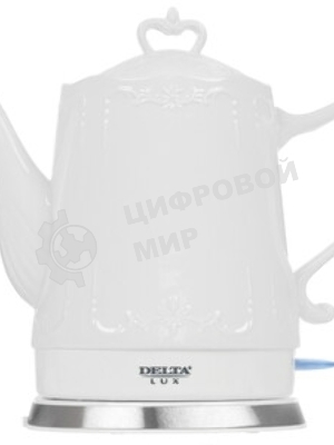 Чайник керамический Delta LUX DL-1236 белый