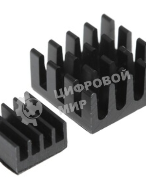 Набор радиаторов QUMO, Heat Sink Set Aluminum (17×17х5 12×12×5 14×10×6 5×5×5) for Pi 5B, blue