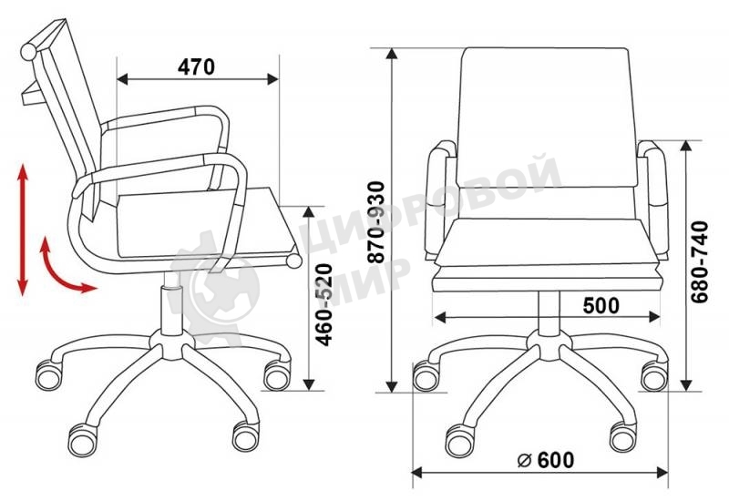 Кресло руководителя Бюрократ CH-993-Low/grey серый, низкая спинка, искусственная кожа, крестовина хромированная