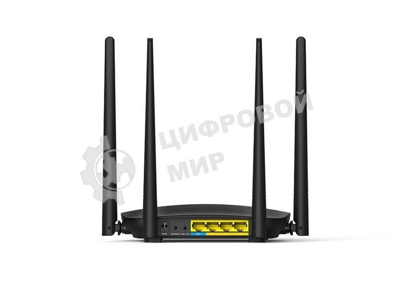 Маршрутизатор Tenda AC5 1200Mbps 11AC wave2Router, MU-MIMO,1Ghz CPU，4X5dbi Antennas, 1X100Mbps WAN, 3x100Mbps LAN,WiFi On/Off Switch,Universal Rep