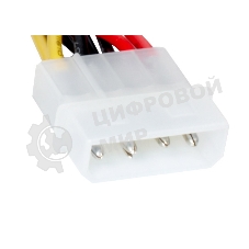 Кабель питания EX138936RUS SATA ExeGate EX-CC-SATA-PS (Molex 4pin/SATA15pin, 0,15м)