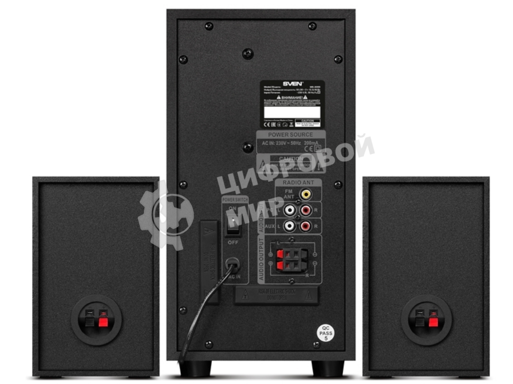 Акустическая система SVEN AC MS-2055, черный (55Вт, FM-тюнер, USB/SD, дисплей, ПДУ, Bluetooth)