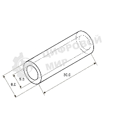 Гильза ГМЛ 10-5 (10 мм² - Ø 5 мм) ГОСТ 23469.3-79 (в упак. 5 шт.) Rexant