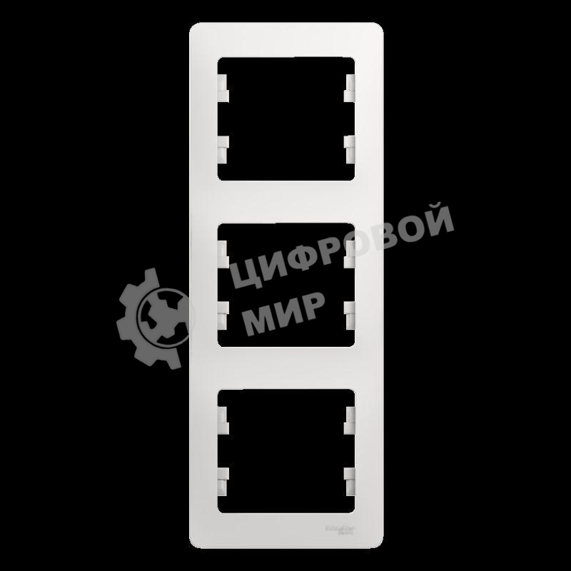 Рамка 3-м Glossa верт. бел. SchE GSL000107