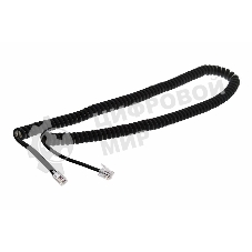 Телефонный шнур Rexant витой трубочный RJ-10(4P-4C), длина 7 м., черный