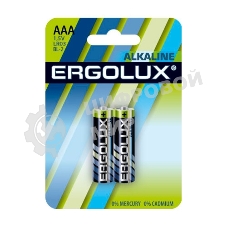 Элемент питания алкалиновый Ergolux LR03 BL-2 1.5В Alkaline (блист.2шт)