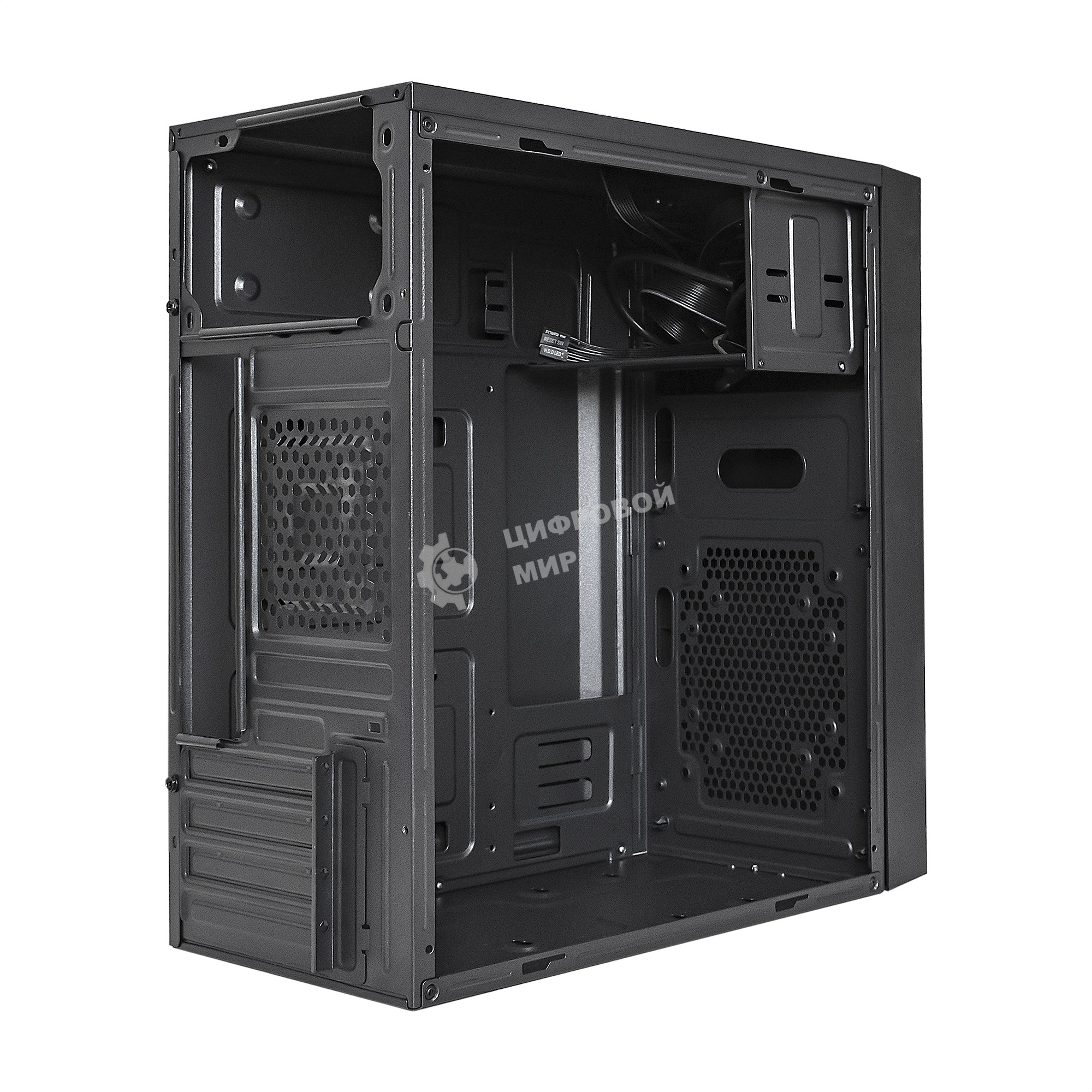 Компьютерный корпус Minitower ExeGate BAA-113-AAA400 (mATX, БП AAA400 с вент. 8см, 2*USB, аудио, черный)