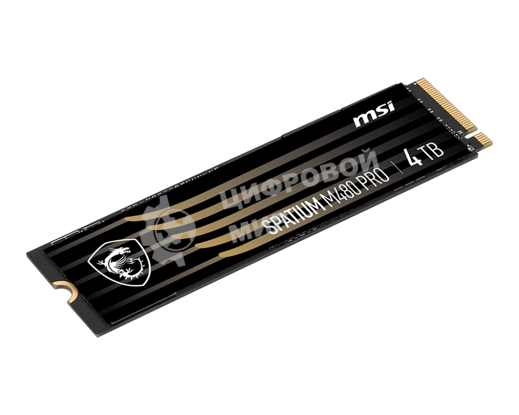 Накопитель SSD MSI SPATIUM M480 PRO, 2Tb, M.2 2280, PCIe 4.0 x4, NVMe, R/W 7400/7000