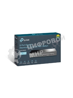 Коммутатор TP-Link TL-SG1008MP 8-портовый настольный/монтируемый в стойку гигабитный коммутатор с 8 портами PoE+