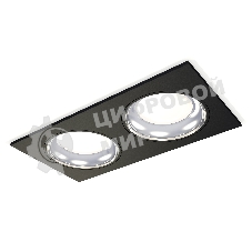 Комплект встраиваемого светильника Ambrella light XC7636061 SBK/PSL черный песок/серебро полированное MR16 GU5.3 (C7636, N7023)