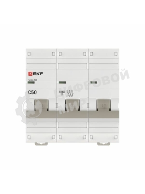 Выключатель автоматический EKF mcb47100-3-50C-pro 3P 50А (C) 10kA ВА 47-100 EKF PROxima