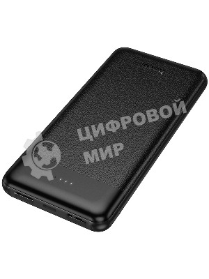 Внешний аккумулятор 10000mAh 2USB+1Type-C+1micro USB 2.0A Hoco J153 (Black)