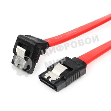 Кабель интерфейсный SATA Cablexpert CC-SATAM-DATA90-0.8M, 80 см, угловой разъем, 7pin/7pin, защелка, пакет