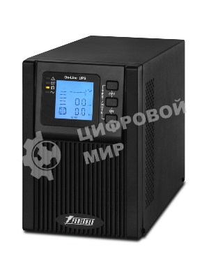 Источник бесперебойного питания PowerMan Online 1000 PLUS (1000ВА/800Вт, Online-Double conversion/LCD Display/USB/Software/RJ11/45,RS-232)