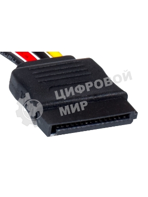 Кабель питания EX138936RUS SATA ExeGate EX-CC-SATA-PS (Molex 4pin/SATA15pin, 0,15м)