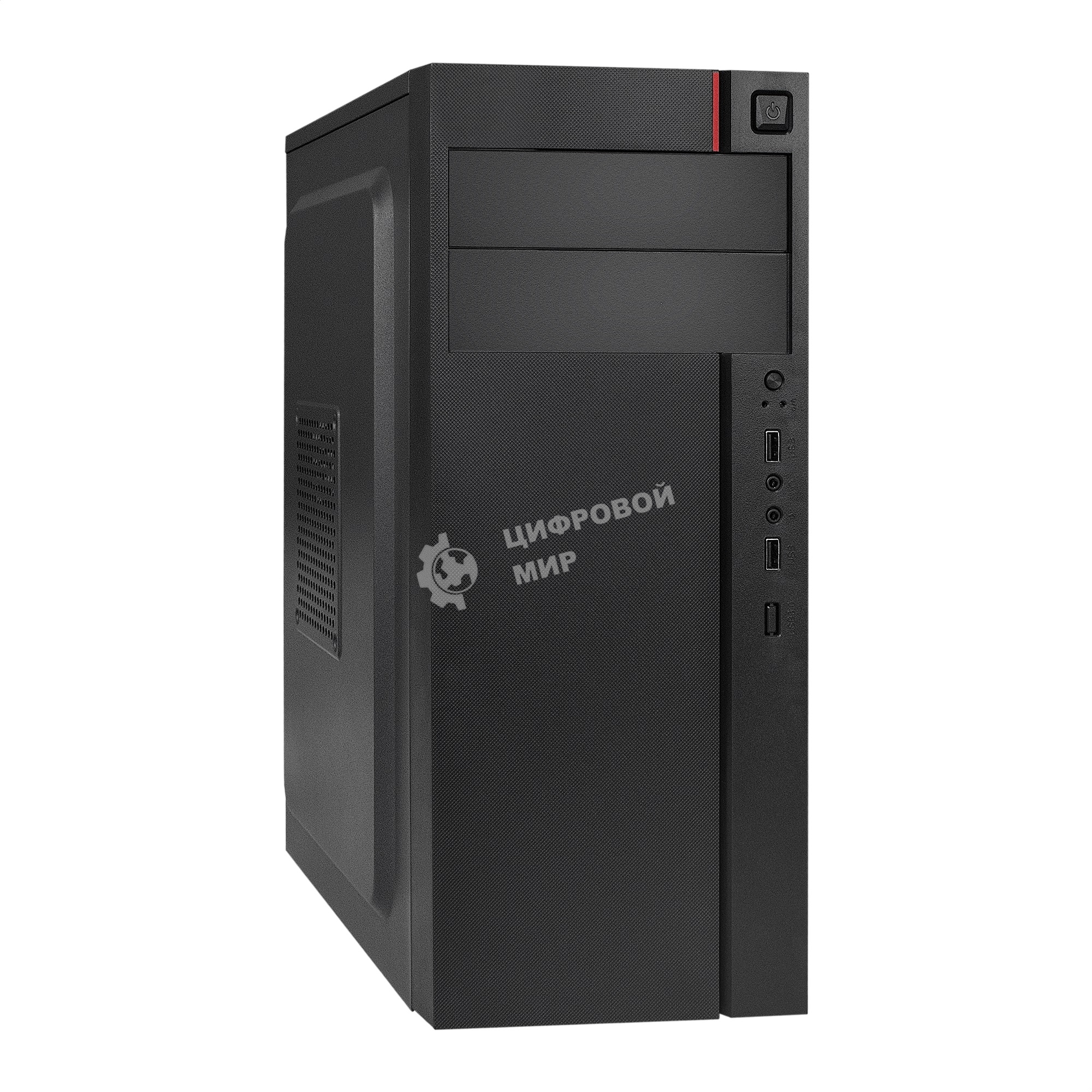 Компьютерный корпус Miditower ExeGate AA-440-AA350 (ATX, AA350 8 см, 2*USB, аудио)