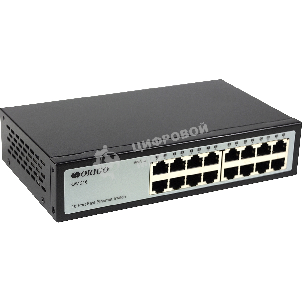 Коммутатор неуправляемый ORIGO OS1216/A1A 16x100Base-TX, корпус металл