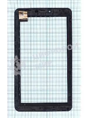 Сенсорное стекло (тачскрин) для Irbis TZ48, черное с рамкой