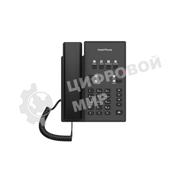 Телефон IP Fanvil H1 черный (H1 HOTEL PHONE) (упак.:1шт)