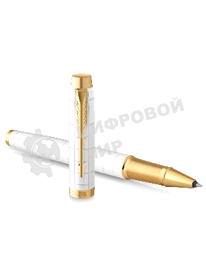 Ручка роллер Parker IM Premium T318 (CW2143646) Pearl GT, F, черные чернила, подарочная коробка