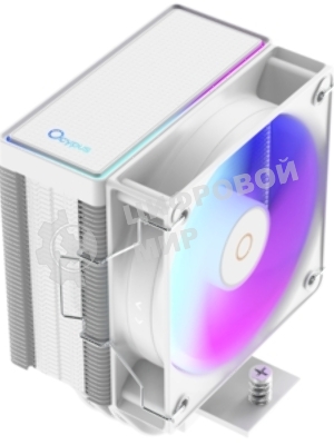 Кулер для процессора Ocypus Gaммa A40 WH ARGB Digital, 100мм ARGB FAN, Top Display Panel, 4 HEAT PIPES, 4-PIN PWM, 600-2400 RPM, 29.5DBA, HYDRO BEARING, LGA115X/1200/1700/18XX, AM4/AM5