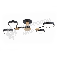 Светильник Ambrella light FL4860/4 BK/WD черный/дерево 60W 3000-6000K 700*400*120 (без ПДУ)