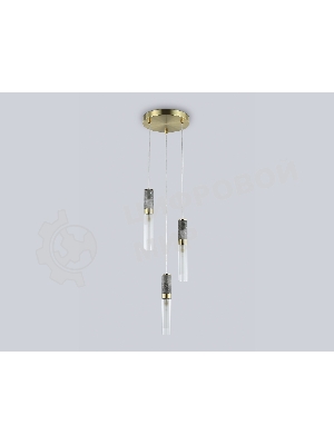 Подвесной светильник с мрамором LH53351/3 GD/CL/WH золото/прозрачный/белый G9*3 max 40W D200*2000