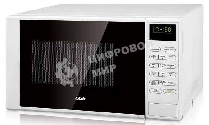 Микроволновая печь BBK 20MWG-735S/W белый, 20 л, 700 Вт, переключатели - сенсор