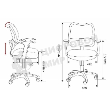 Кресло компьютерное Бюрократ Ch-797AXSN 26-28 спинка черная сетка, сиденье черное 26-28, Т-образные подлокотники