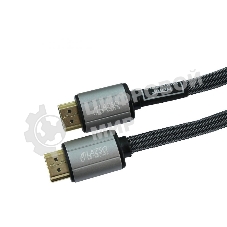 Кабель видео LAZSO WH-111-B HDMI (m)/HDMI (m) 1м. позолоченные контакты черный