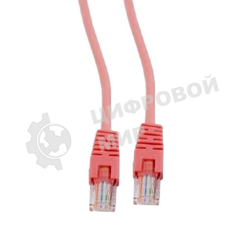 Патч-корд UTP Cablexpert cat.5e, 0.5м, литой, многожильный, красный