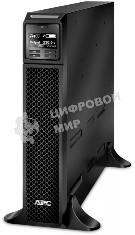 Источник бесперебойного питания APC Smart-UPS SRT, 1000VA/1000W, On-Line, Extended-run, Tower (Rack 2U convertible), черный